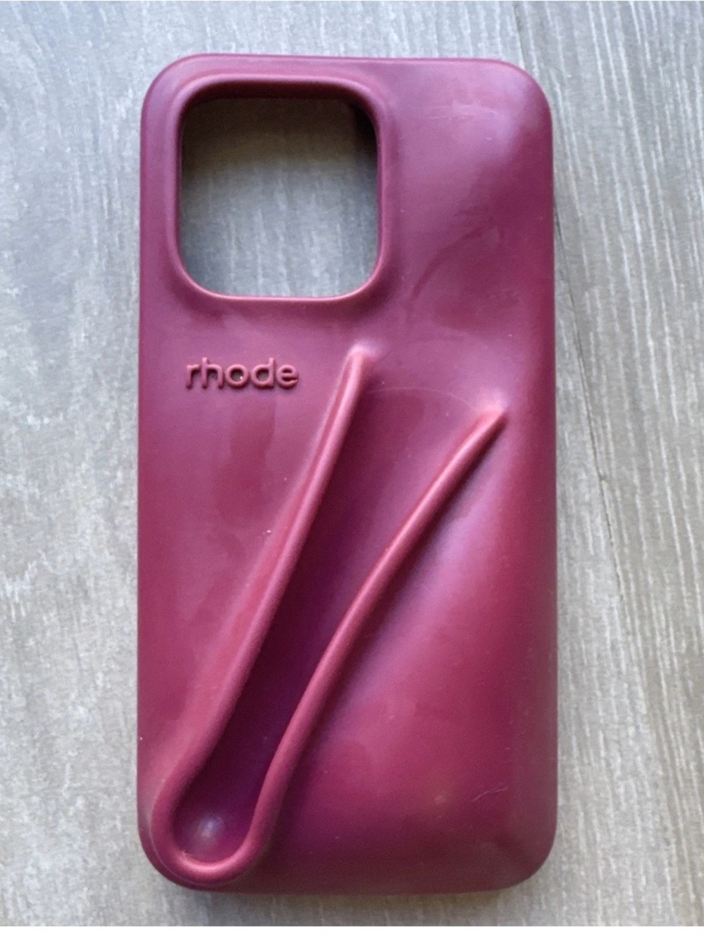 RHODE IPhone 14 Pro Case Burgundy Silicone Phone Case with Sculpted Grip
